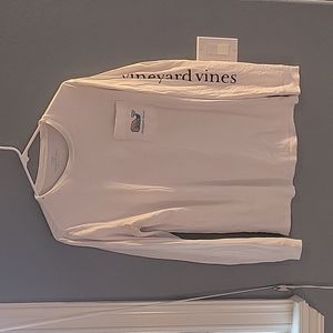 Vineyard Vines white long sleeve t-shirt  multi-color Whale pnk, grn, blue sz S